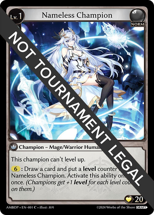 Image for Nameless Champion (Mage/Warrior) (Mortal Ambition Draft Pack) (001) - Grand Archive TCG