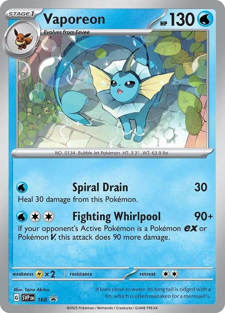Image for Vaporeon - 168 (SV: Scarlet & Violet Promo Cards) (168) - Pokemon