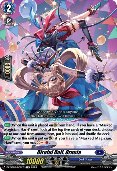 Image for Direful Doll, Orneta (DZ-SS02: Stride Deckset -Harri-) (DZ-SS02/006EN) - Cardfight Vanguard