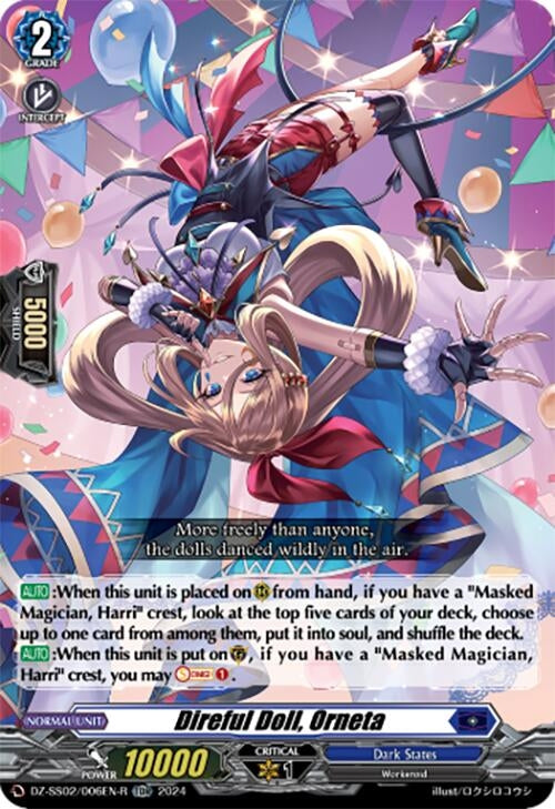 Image for Direful Doll, Orneta (TDR) (DZ-SS02: Stride Deckset -Harri-) (DZ-SS02/006EN-R) - Cardfight Vanguard
