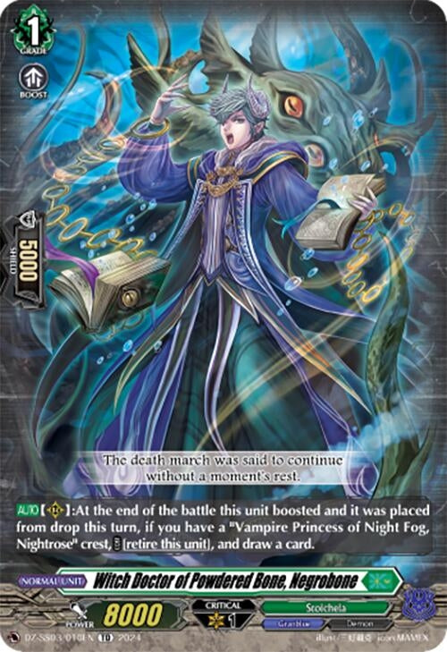 Image for Witch Doctor of Powdered Bone, Negrobone (DZ-SS03: Stride Deckset -Nightrose-) (DZ-SS03/010EN) - Cardfight Vanguard