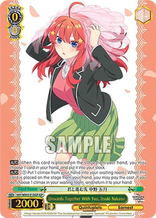 Image for Onwards Together With You, Itsuki Nakano (IGP) (The Quintessential Quintuplets Specials Premium Booster) (5HY/WE43-E13IGP IGP) - Weiss Schwarz