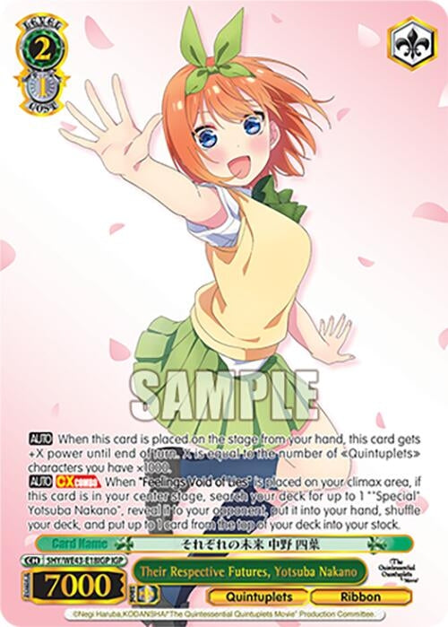 Image for Their Respective Futures, Yotsuba Nakano (IGP) (The Quintessential Quintuplets Specials Premium Booster) (5HY/WE43-E18IGP IGP) - Weiss Schwarz