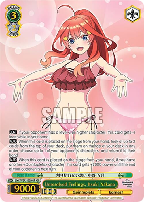 Image for Unresolved Feelings, Itsuki Nakano (IGP) (The Quintessential Quintuplets Specials Premium Booster) (5HY/WE43-E20IGP IGP) - Weiss Schwarz