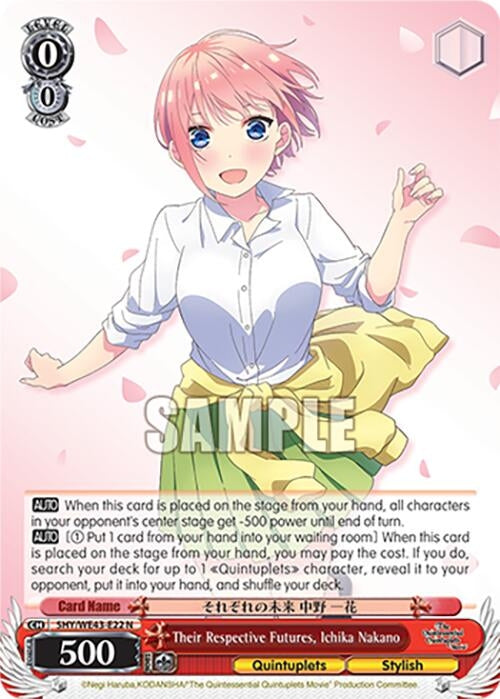 Image for Their Respective Futures, Ichika Nakano (The Quintessential Quintuplets Specials Premium Booster) (5HY/WE43-E22 N) - Weiss Schwarz
