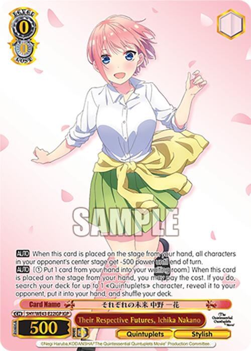 Image for Their Respective Futures, Ichika Nakano (IGP) (The Quintessential Quintuplets Specials Premium Booster) (5HY/WE43-E22IGP IGP) - Weiss Schwarz