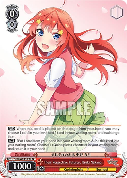 Image for Their Respective Futures, Itsuki Nakano (The Quintessential Quintuplets Specials Premium Booster) (5HY/WE43-E24 N) - Weiss Schwarz