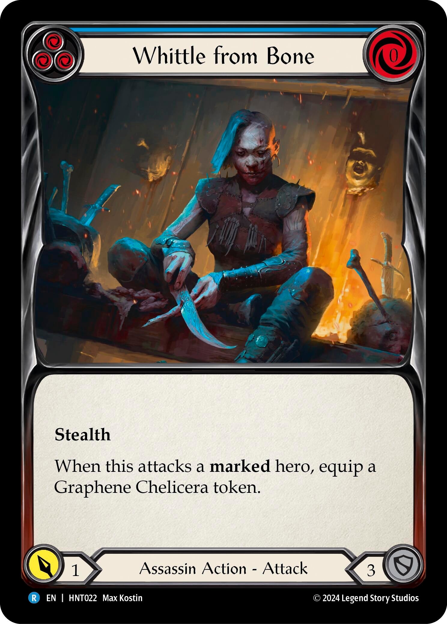 Image for Whittle from Bone (Blue) (The Hunted) (HNT022) - Flesh and Blood TCG