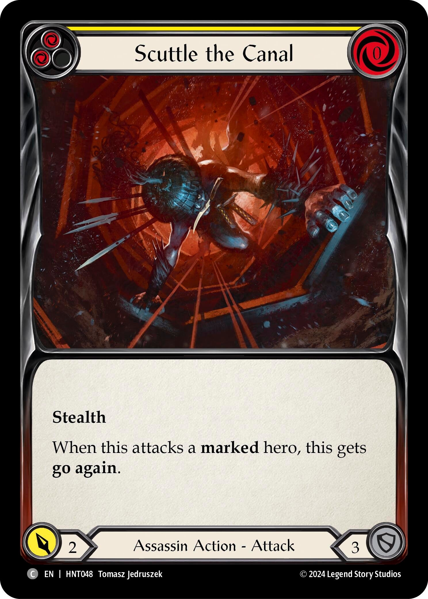 Image for Scuttle the Canal (Yellow) (The Hunted) (HNT048) - Flesh and Blood TCG