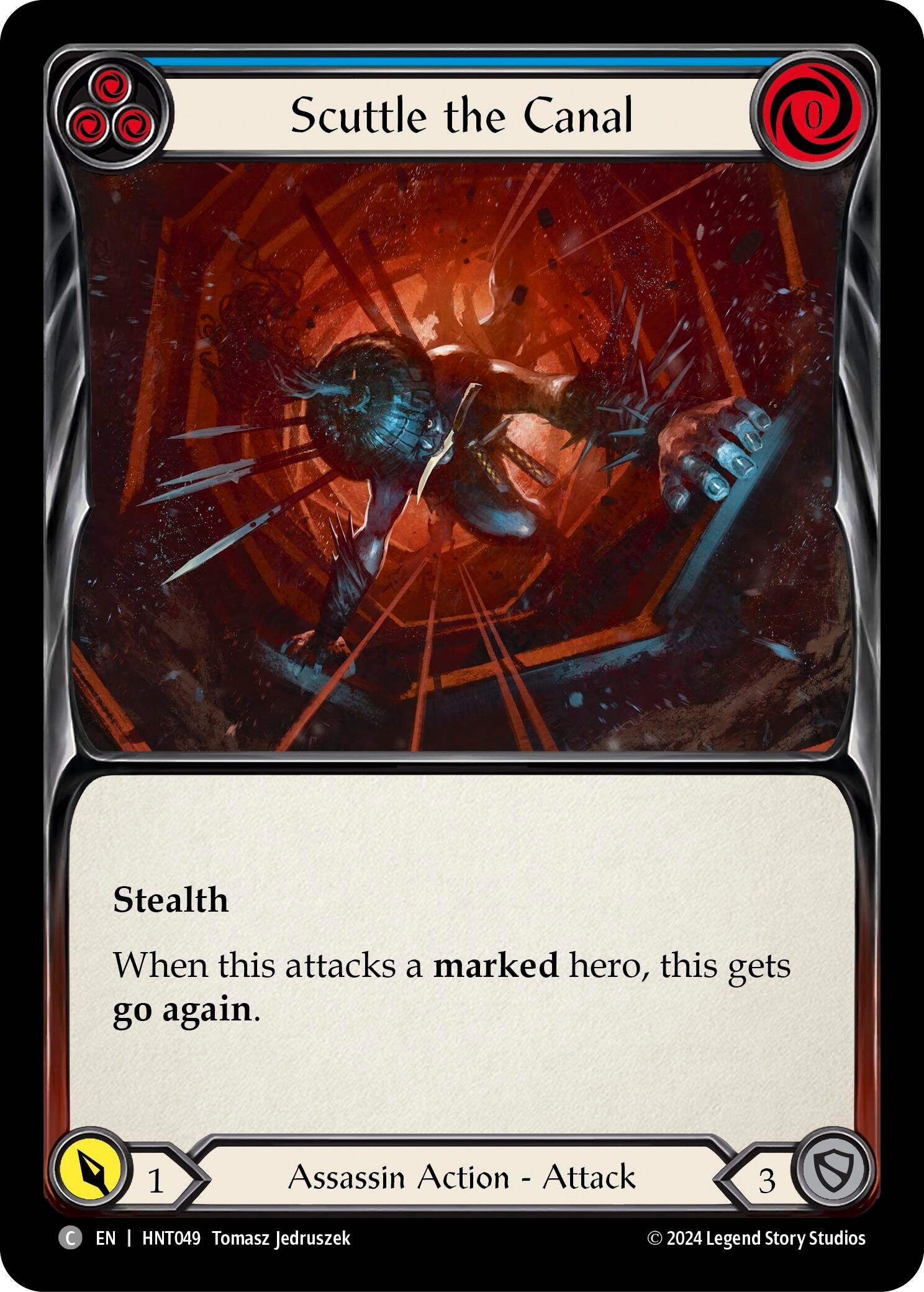 Image for Scuttle the Canal (Blue) (The Hunted) (HNT049) - Flesh and Blood TCG