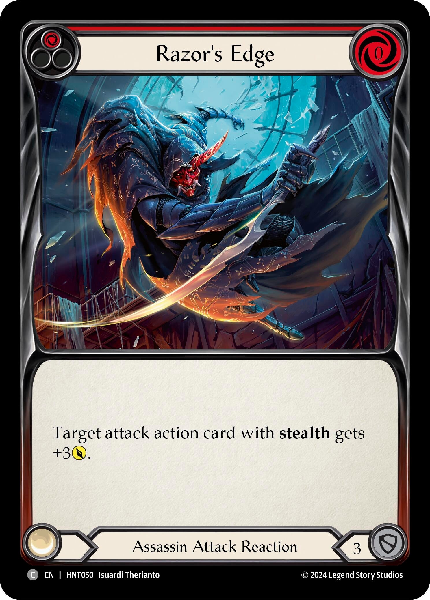 Image for Razor's Edge (Red) (The Hunted) (HNT050) - Flesh and Blood TCG