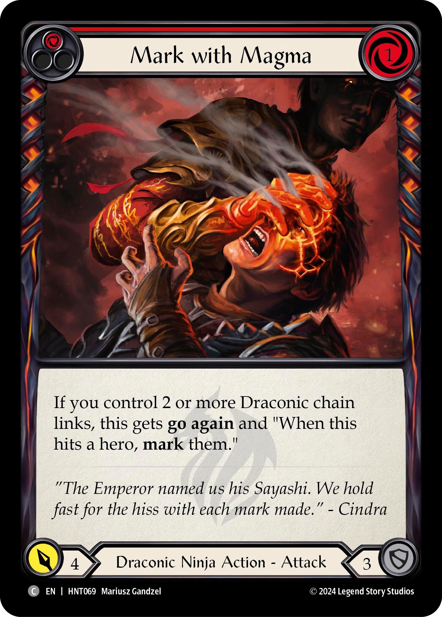 Image for Mark with Magma (Red) (The Hunted) (HNT069) - Flesh and Blood TCG