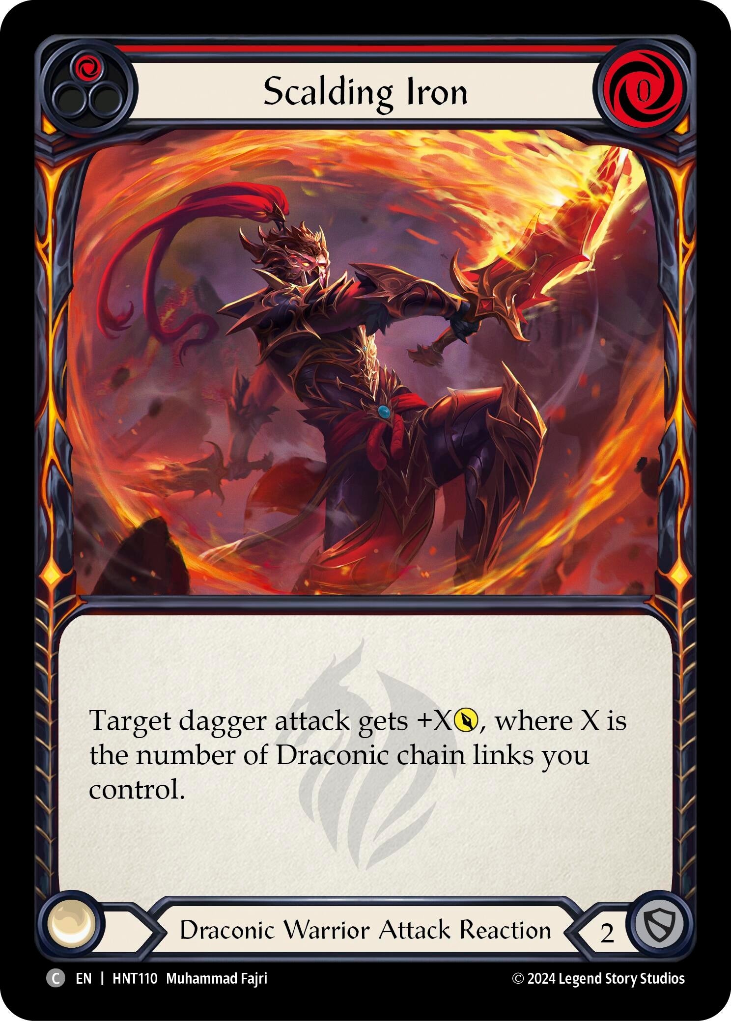 Image for Scalding Iron (Red) (The Hunted) (HNT110) - Flesh and Blood TCG