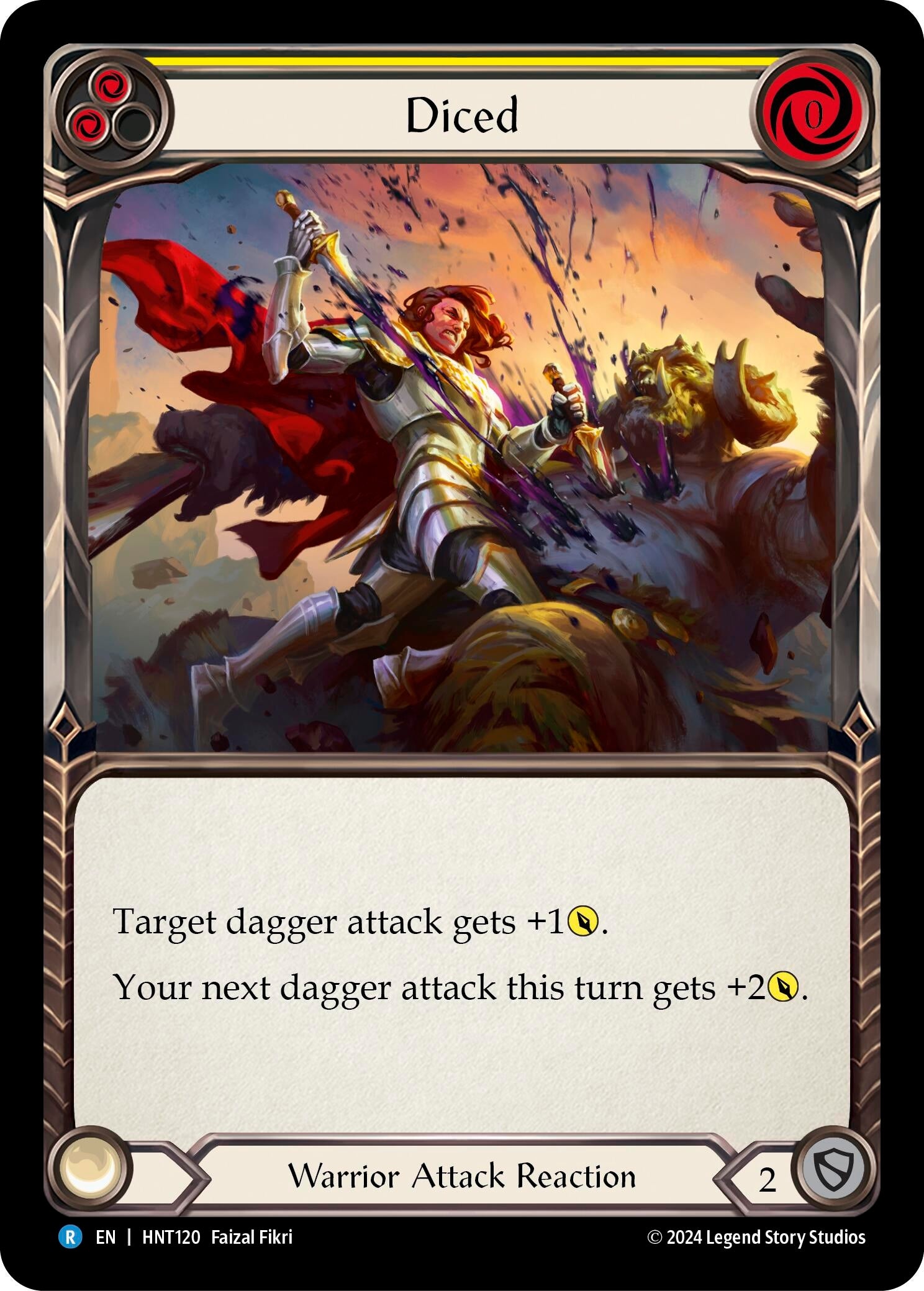 Image for Diced (Yellow) (The Hunted) (HNT120) - Flesh and Blood TCG