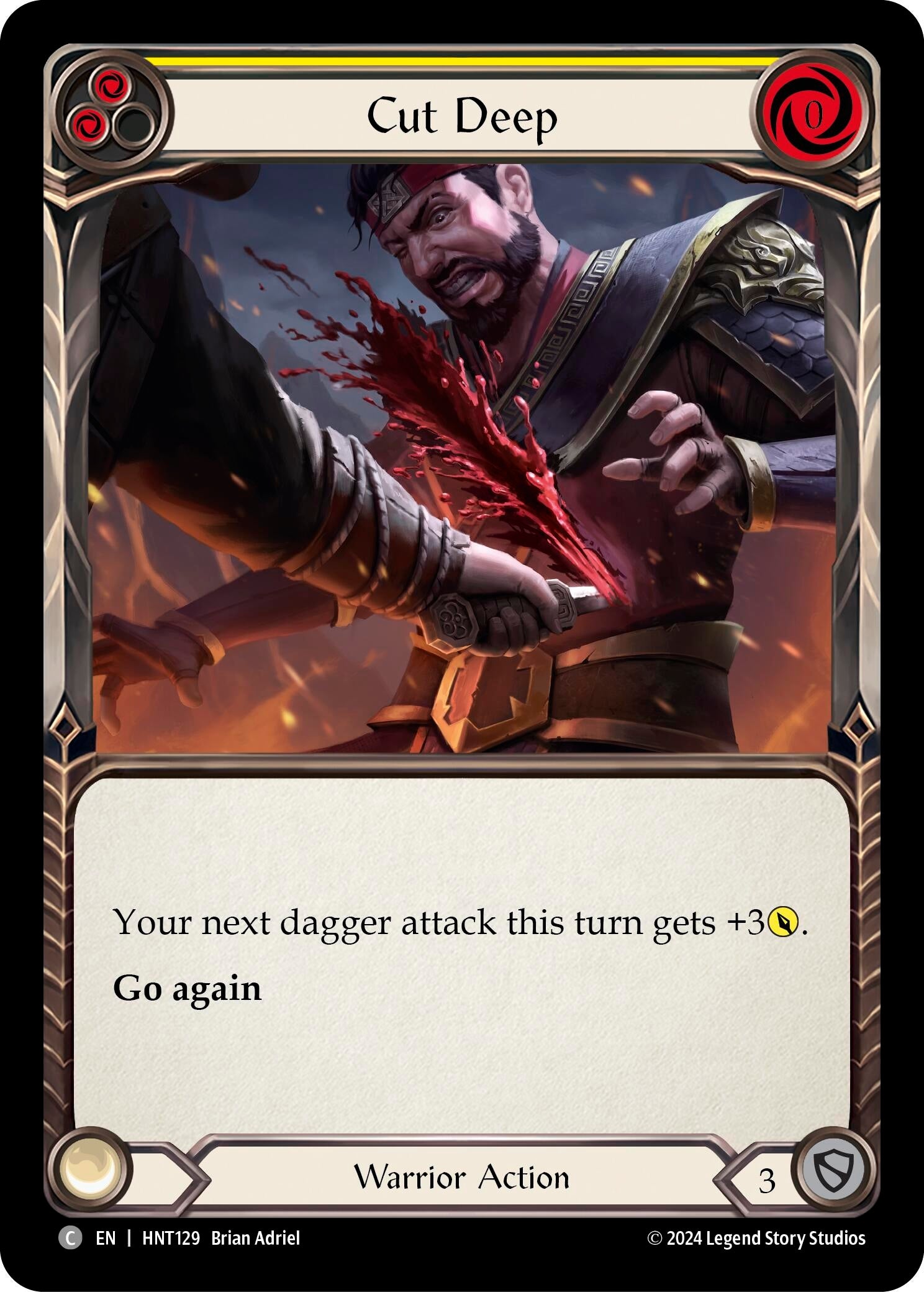 Image for Cut Deep (Yellow) (The Hunted) (HNT129) - Flesh and Blood TCG