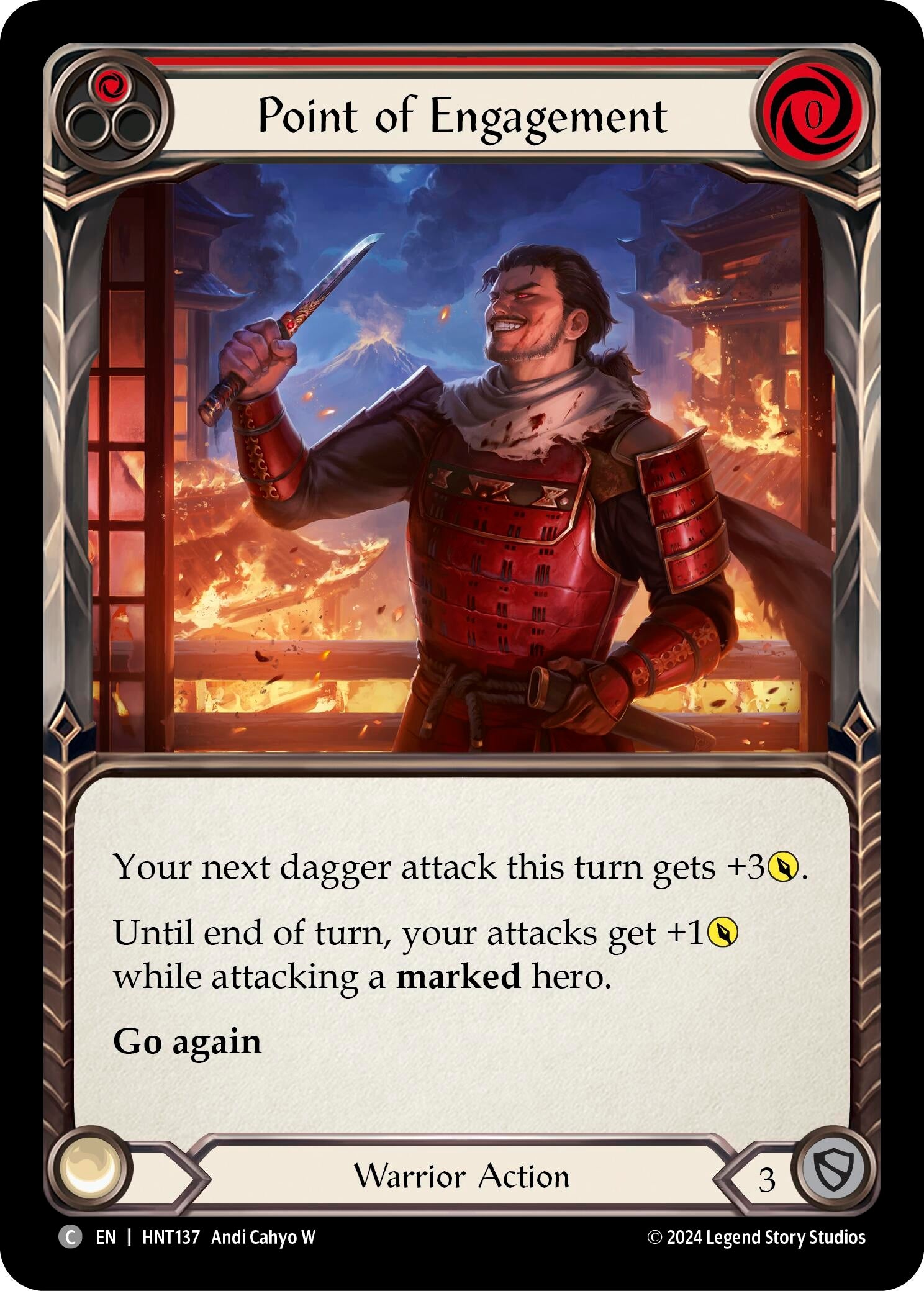 Image for Point of Engagement (Red) (The Hunted) (HNT137) - Flesh and Blood TCG
