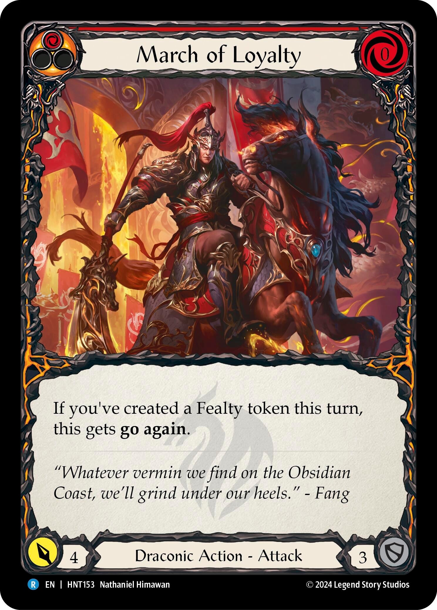 Image for March of Loyalty (Red) (The Hunted) (HNT153) - Flesh and Blood TCG