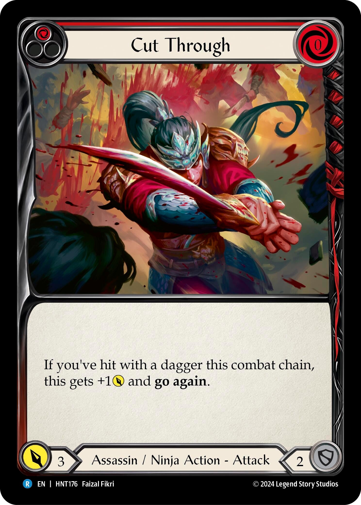 Image for Cut Through (Red) (The Hunted) (HNT176) - Flesh and Blood TCG