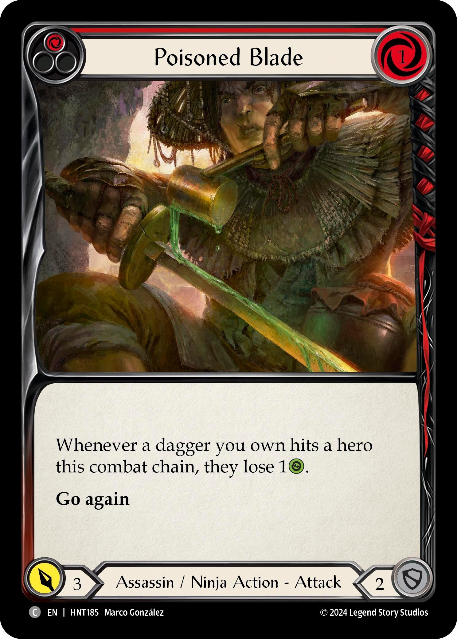 Image for Poisoned Blade (Red) (The Hunted) (HNT185) - Flesh and Blood TCG