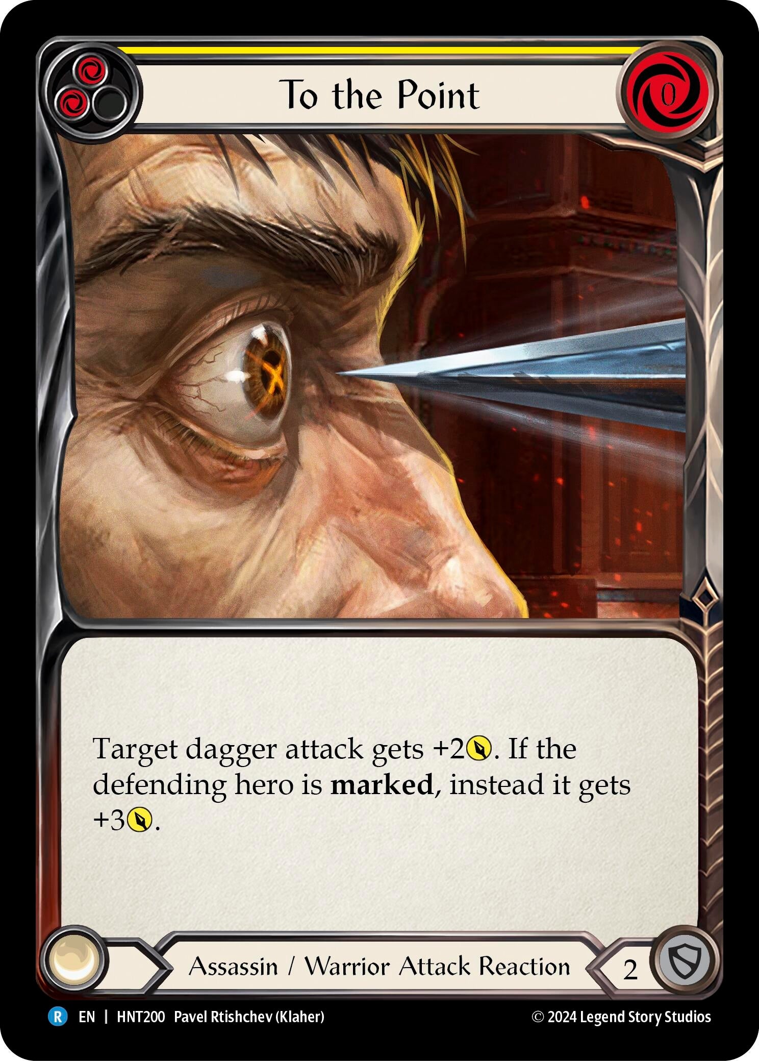 Image for To the Point (Yellow) (The Hunted) (HNT200) - Flesh and Blood TCG