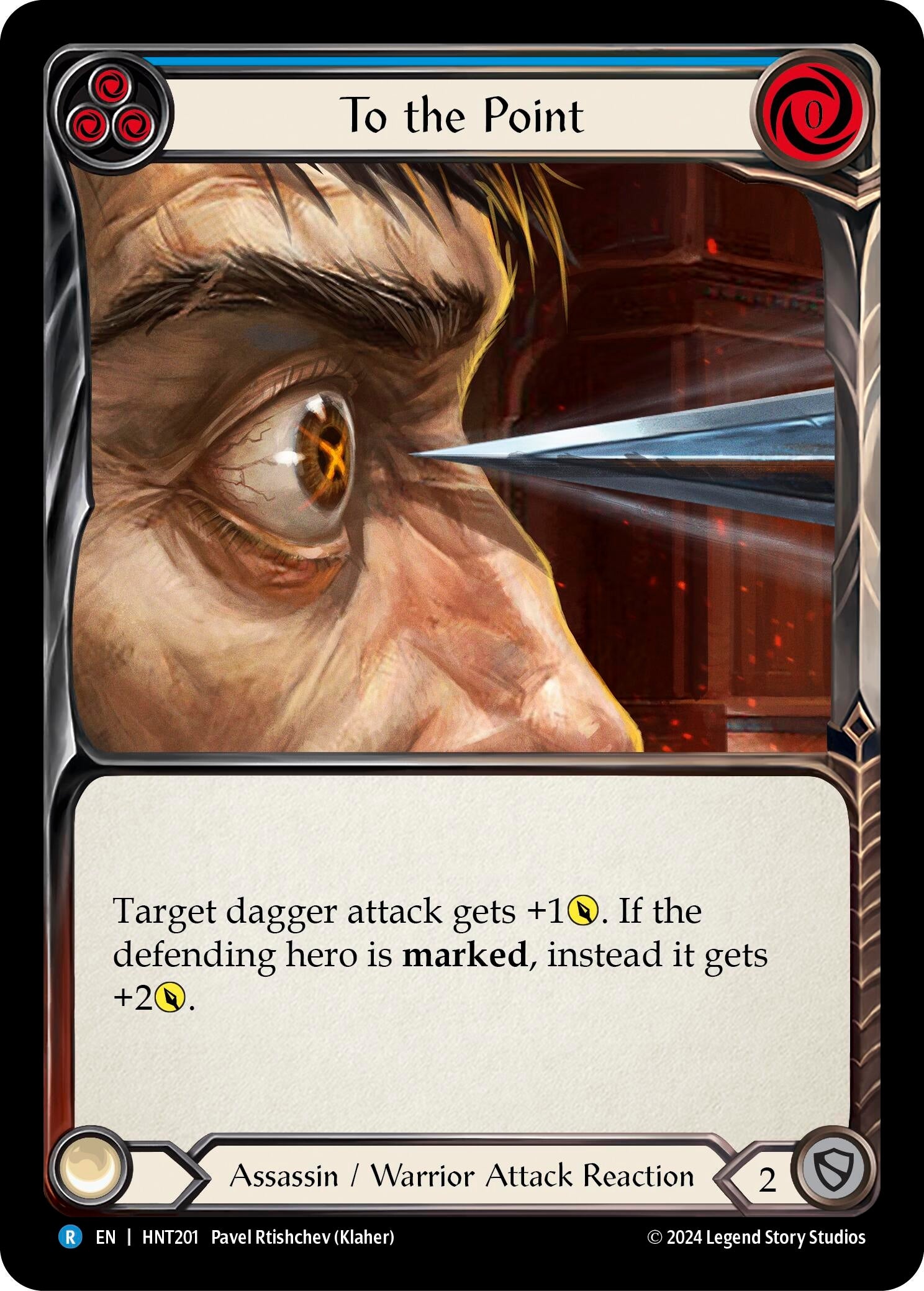 Image for To the Point (Blue) (The Hunted) (HNT201) - Flesh and Blood TCG