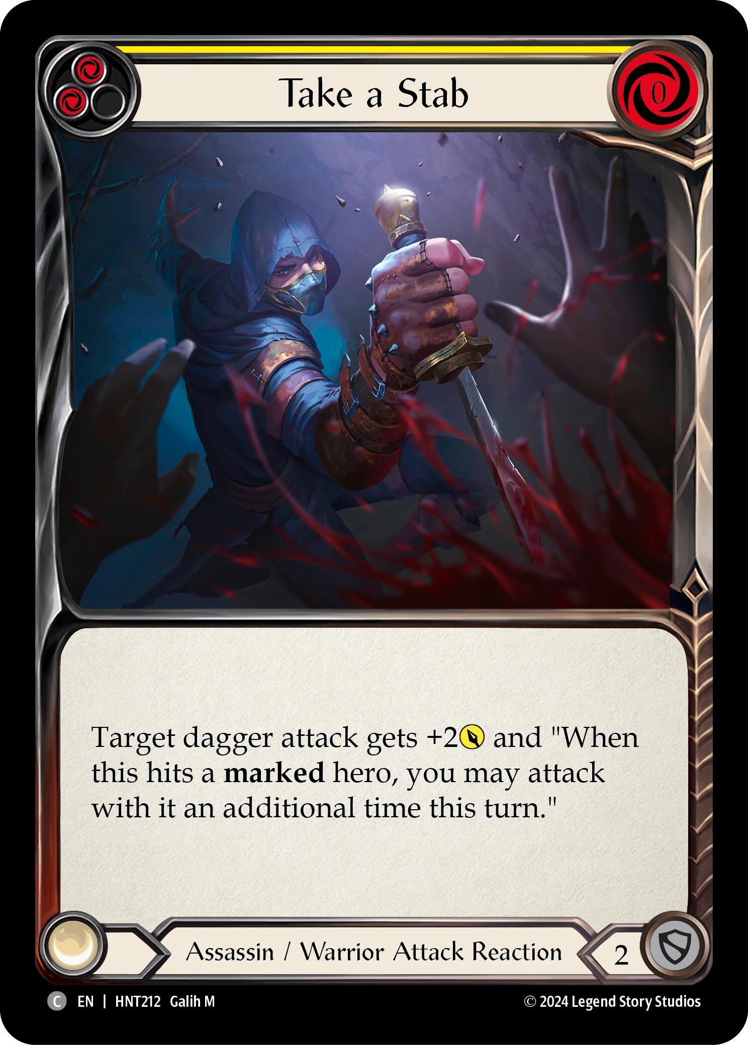 Image for Take a Stab (Yellow) (The Hunted) (HNT212) - Flesh and Blood TCG