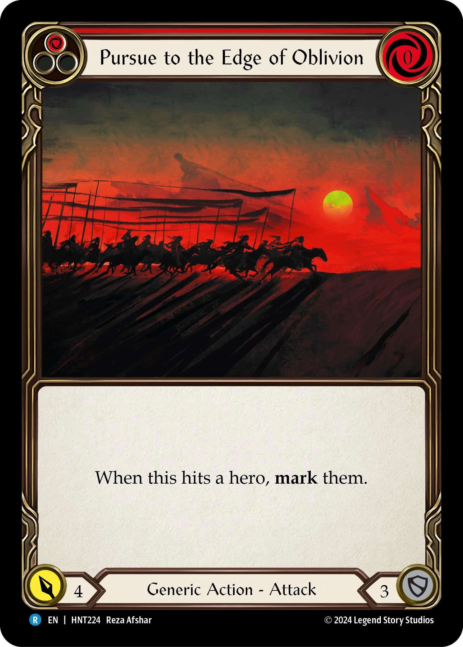Image for Pursue to the Edge of Oblivion (Red) (The Hunted) (HNT224) - Flesh and Blood TCG