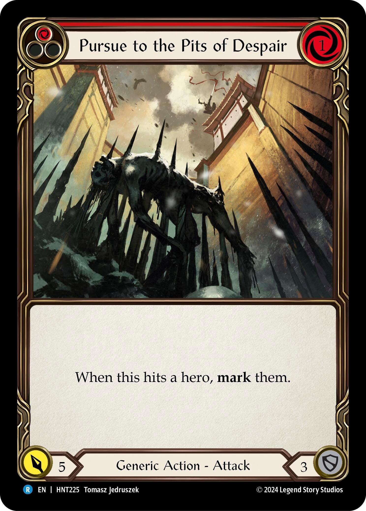 Image for Pursue to the Pits of Despair (Red) (The Hunted) (HNT225) - Flesh and Blood TCG
