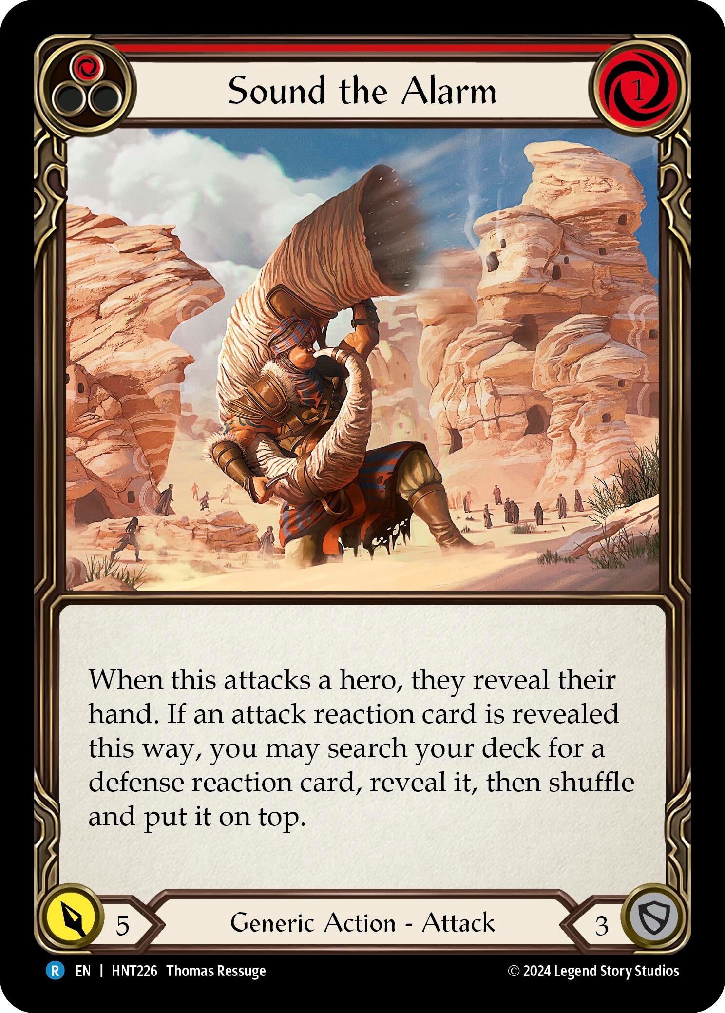 Image for Sound the Alarm (Red) (The Hunted) (HNT226) - Flesh and Blood TCG