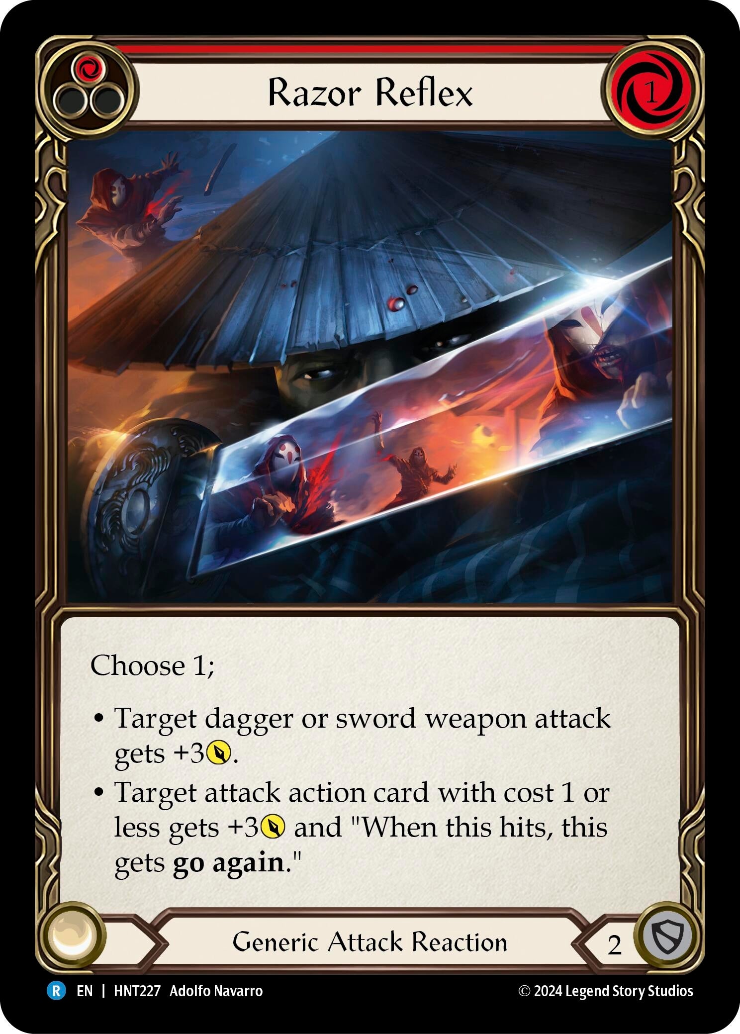 Image for Razor Reflex (Red) (The Hunted) (HNT227) - Flesh and Blood TCG