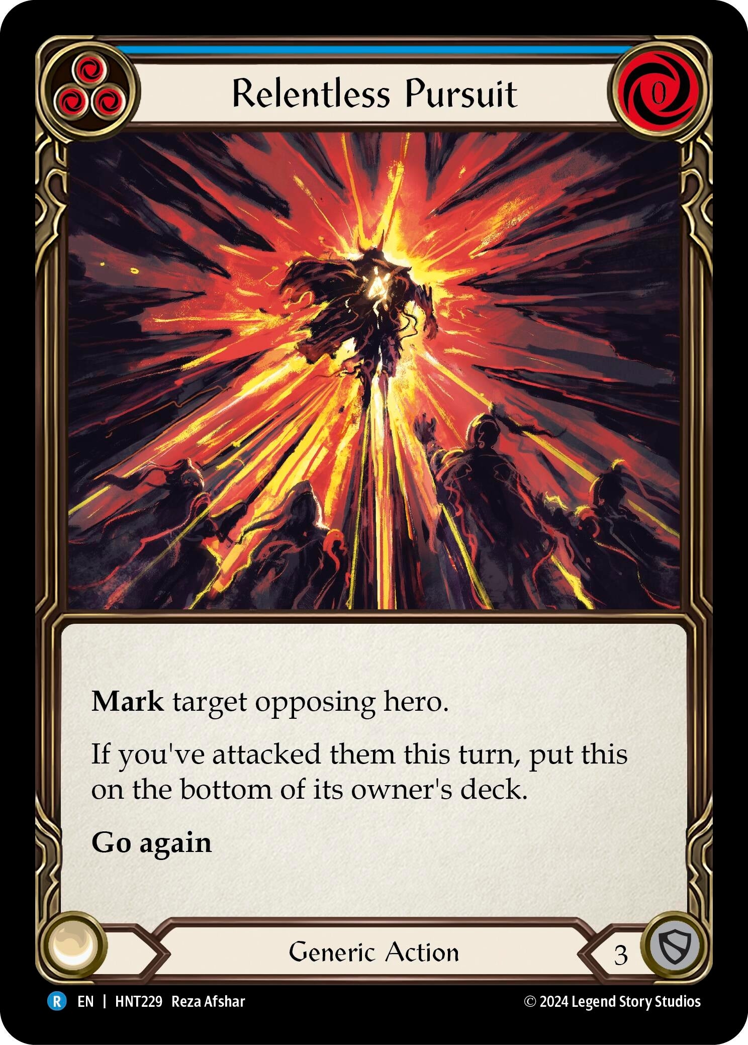 Image for Relentless Pursuit (Blue) (The Hunted) (HNT229) - Flesh and Blood TCG