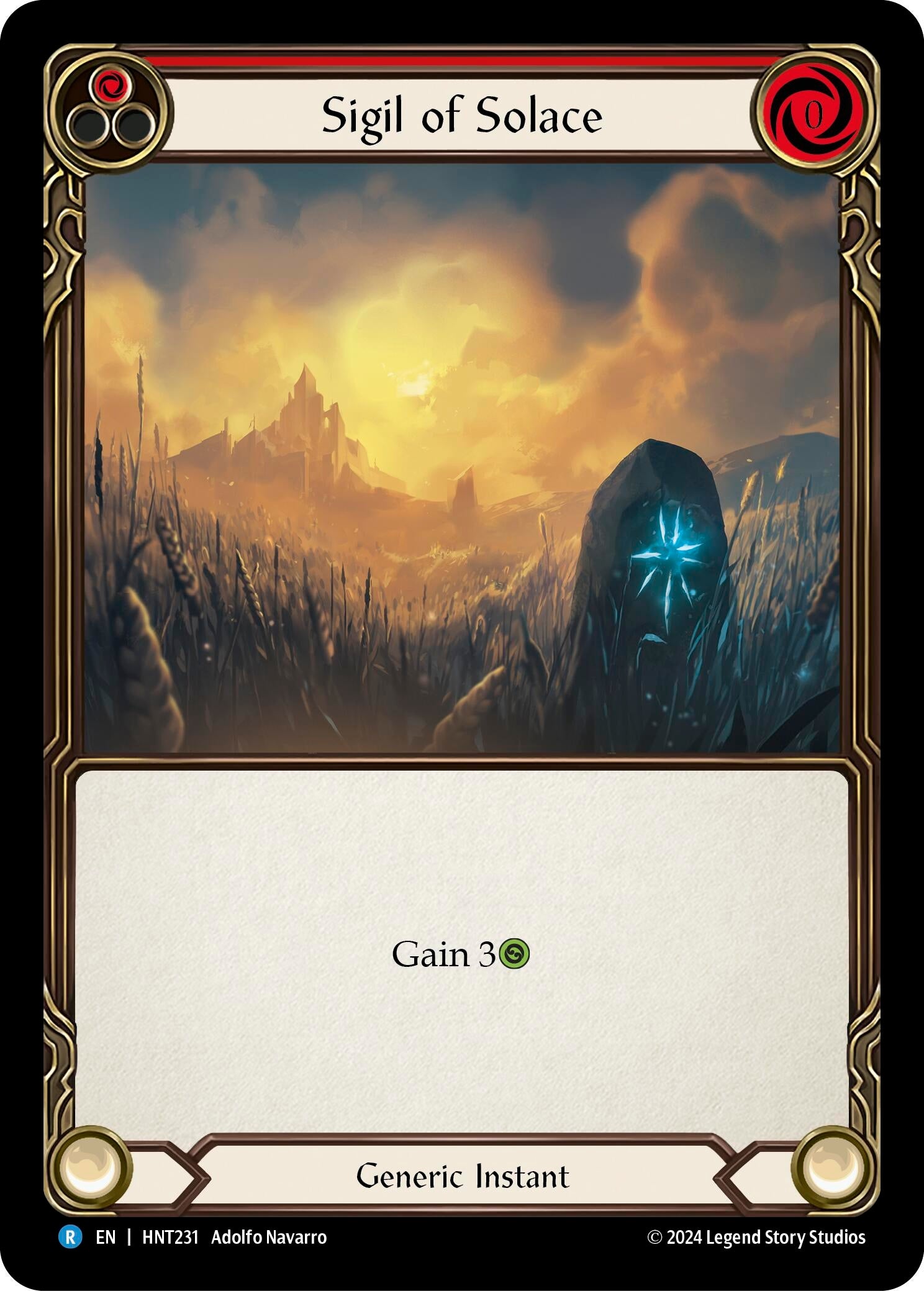 Image for Sigil of Solace (Red) (The Hunted) (HNT231) - Flesh and Blood TCG