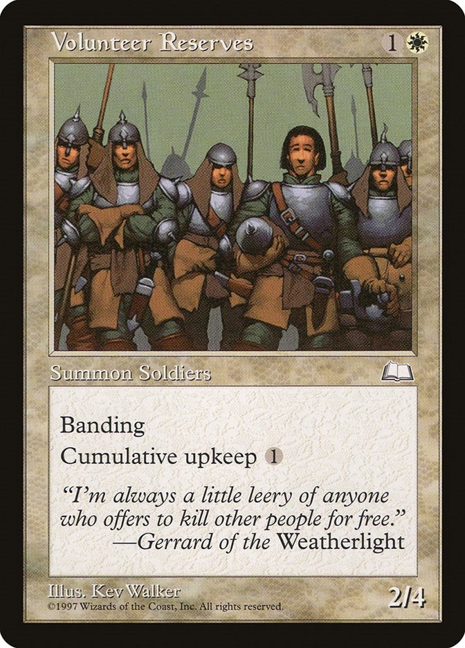 Image for Volunteer Reserves (Weatherlight) - Magic: The Gathering