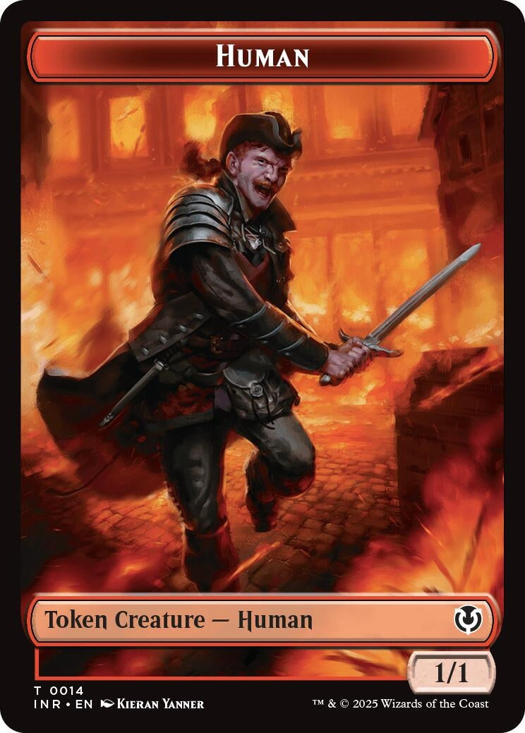 Image for Human (0014) // Emblem - Chandra, Dressed to Kill Double-Sided Token (Innistrad Remastered) (14 // 24) - Magic: The Gathering