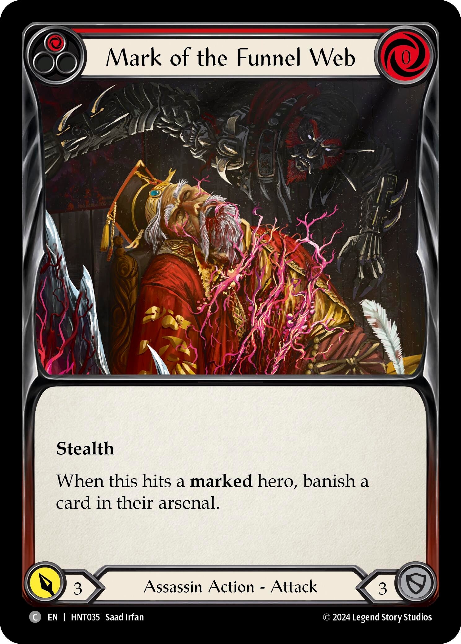 Image for Mark of the Funnel Web (Red) (The Hunted) (HNT035) - Flesh and Blood TCG