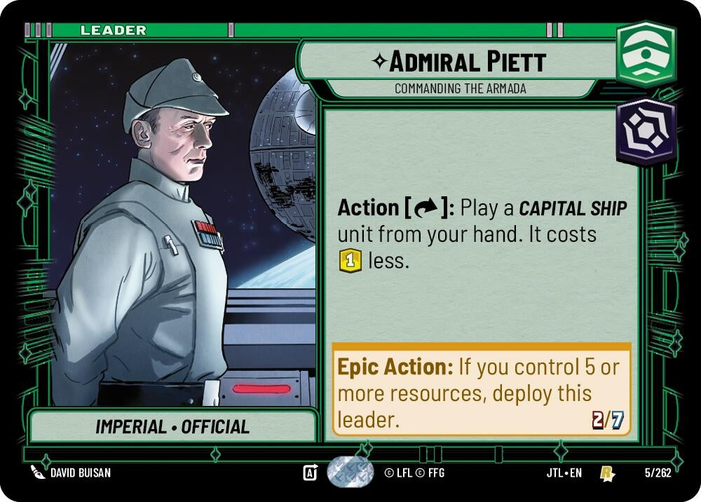 Image for Admiral Piett - Commanding the Armada (Jump to Lightspeed) (005/262) - Star Wars: Unlimited