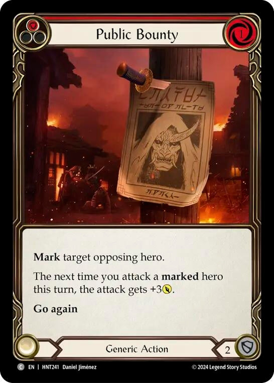 Image for Public Bounty (Red) (The Hunted) (HNT241) - Flesh and Blood TCG
