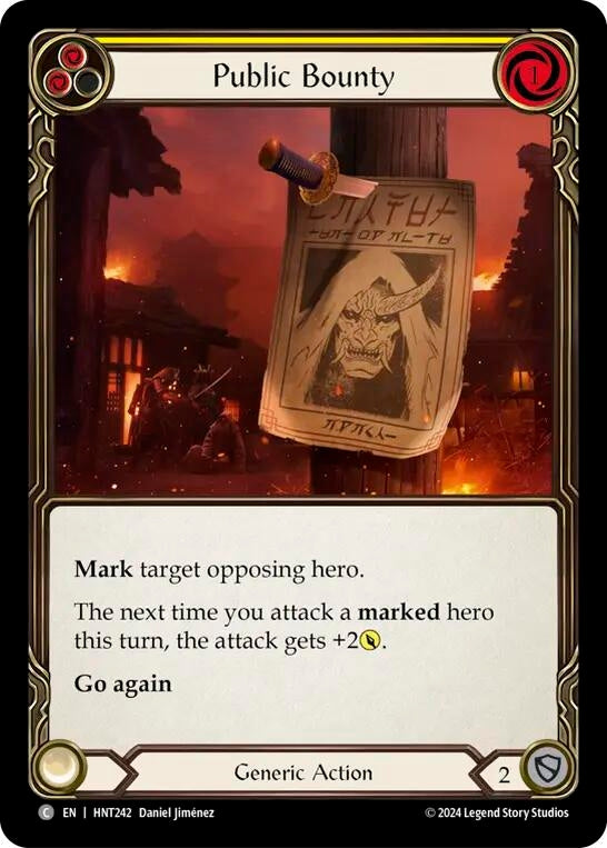 Image for Public Bounty (Yellow) (The Hunted) (HNT242) - Flesh and Blood TCG