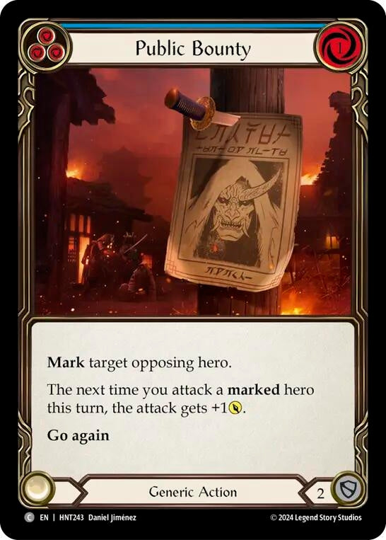 Image for Public Bounty (Blue) (The Hunted) (HNT243) - Flesh and Blood TCG