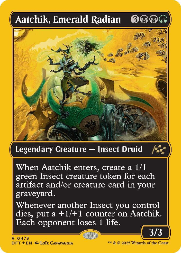 Image for Aatchik, Emerald Radian (First-Place Foil) (Aetherdrift) (473) - Magic: The Gathering