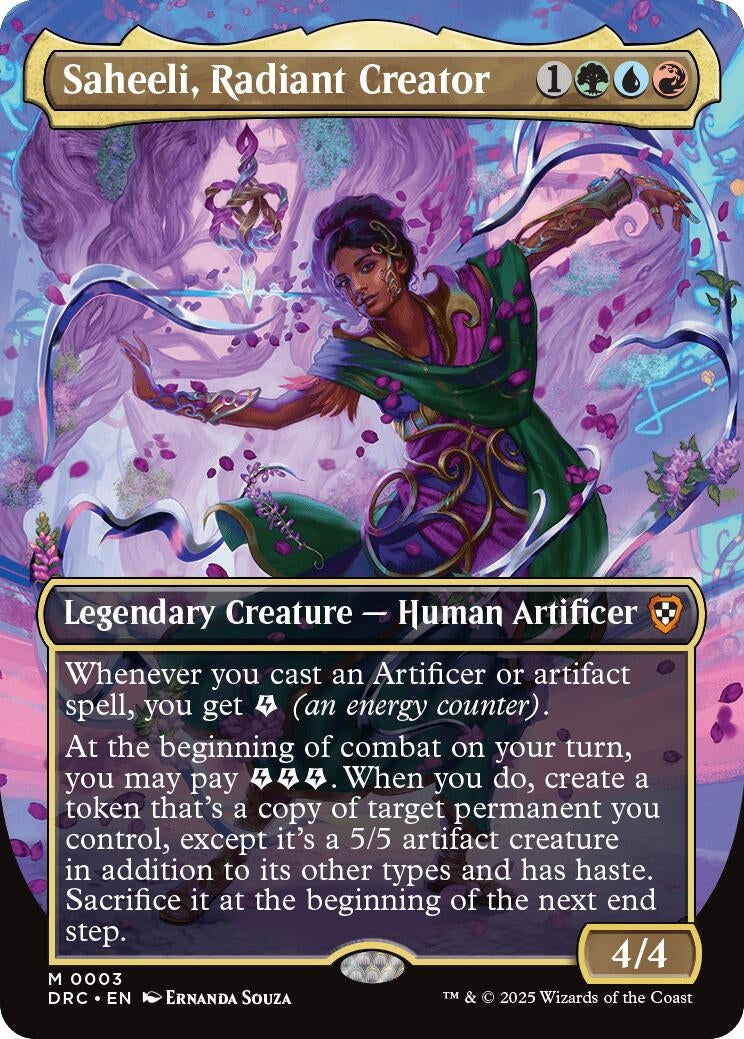 Image for Saheeli, Radiant Creator (Borderless) (Commander: Aetherdrift) (3) - Magic: The Gathering