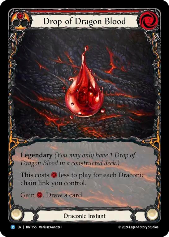 Image for Drop of Dragon Blood (Extended Art) (The Hunted) (HNT155) - Flesh and Blood TCG
