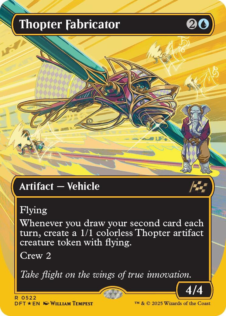 Image for Thopter Fabricator (Borderless) (First-Place Foil) (Aetherdrift) (522) - Magic: The Gathering