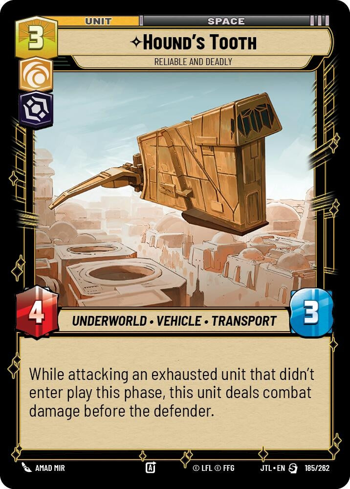 Image for Hound's Tooth - Reliable and Deadly (Jump to Lightspeed) (185/262) - Star Wars: Unlimited