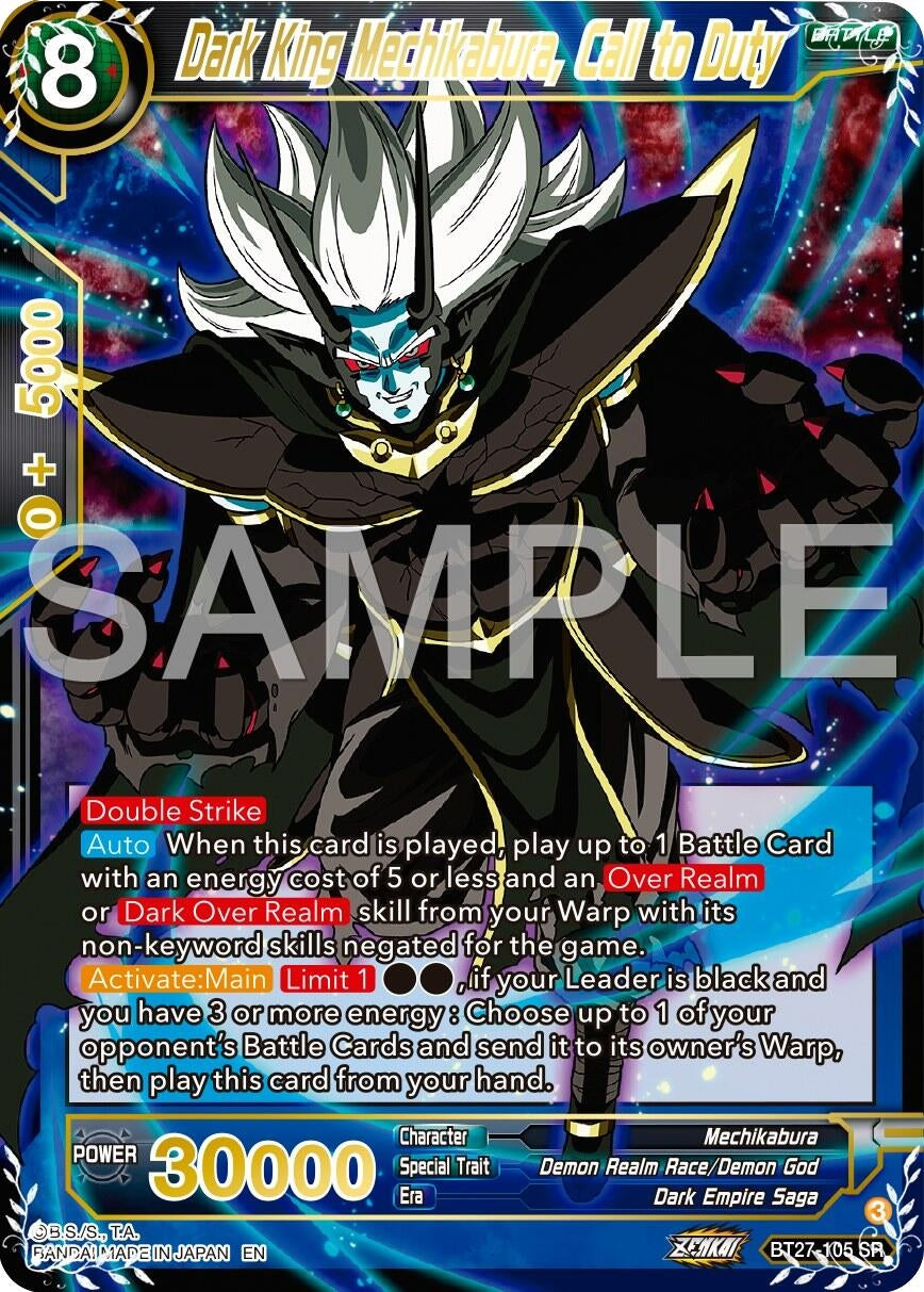 Image for Dark King Mechikabura, Call to Duty (History of Z) (BT27-105) - Dragon Ball Super: Masters