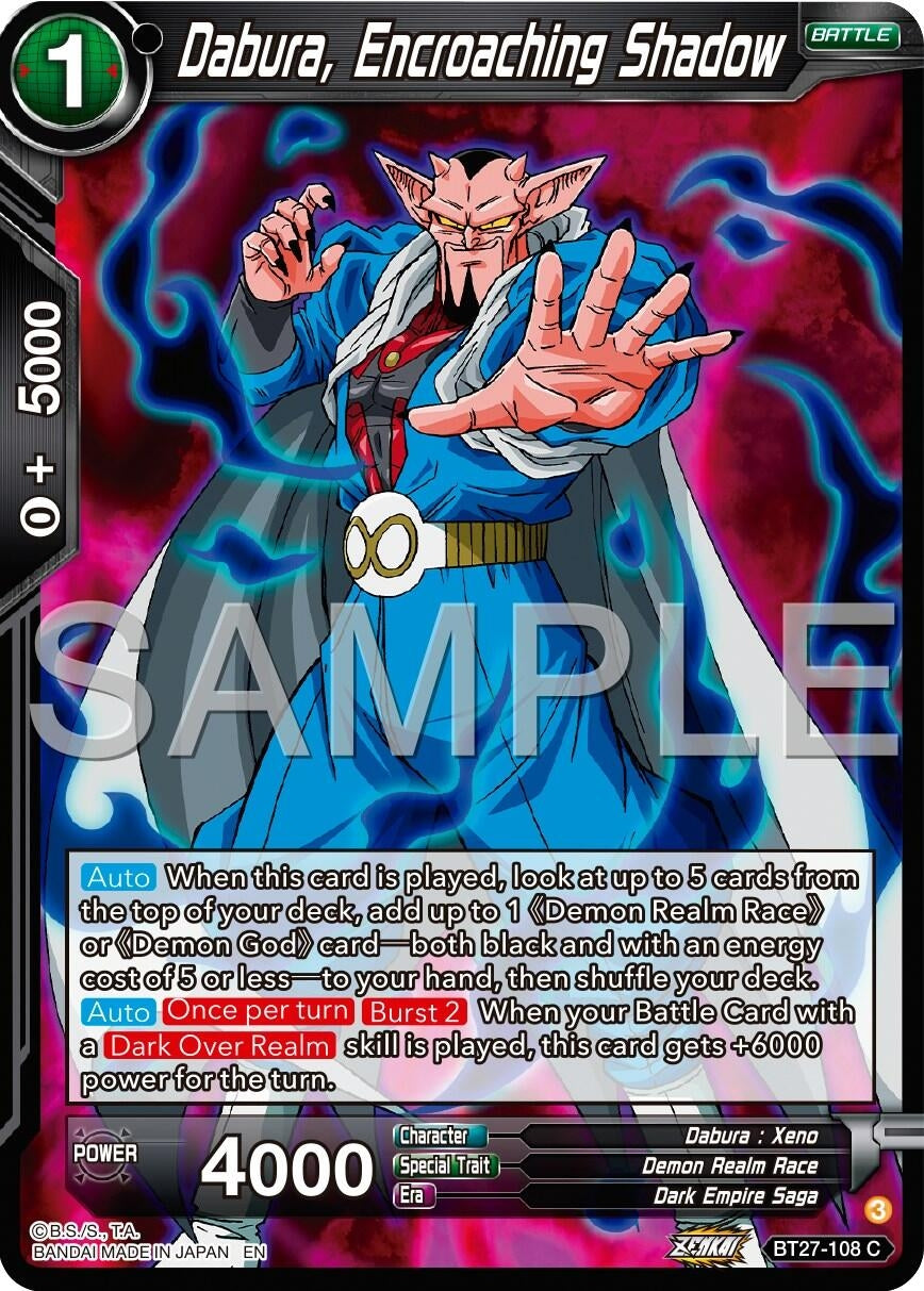 Image for Dabura, Encroaching Shadow (History of Z) (BT27-108) - Dragon Ball Super: Masters
