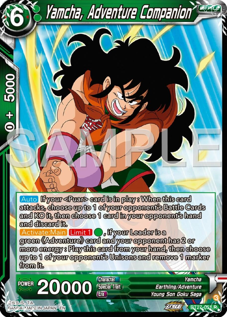 Image for Yamcha, Adventure Companion (History of Z) (BT27-051) - Dragon Ball Super: Masters