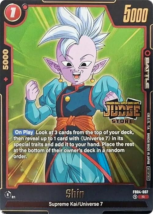 Image for Shin - FB04-007 (Judge Pack (Store Judge) 03) (Tournament and Championship Promos) (FB04-007) - Dragon Ball Super: Fusion World