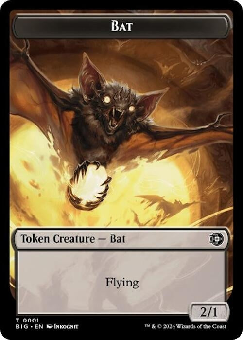 Image for Bat // Plot Double-Sided Token (Outlaws of Thunder Junction: The Big Score) (1 // 20) - Magic: The Gathering