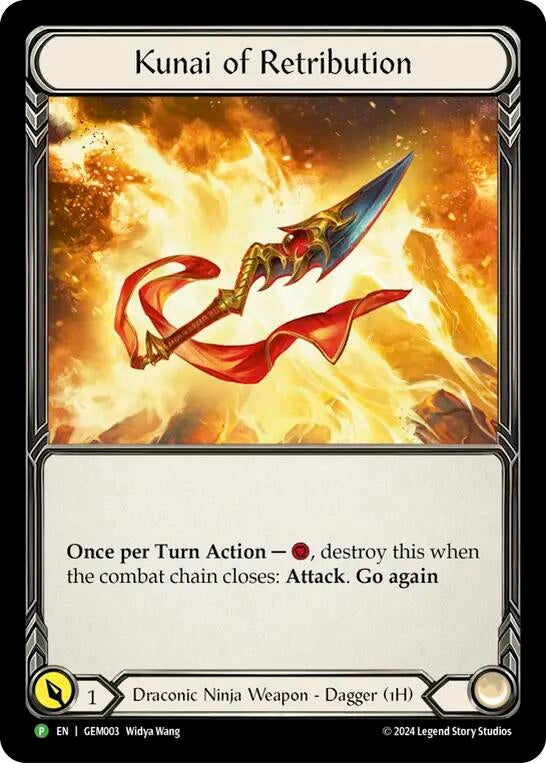 Image for Kunai of Retribution - GEM003 (GEM Pack 1) (GEM003) - Flesh and Blood TCG